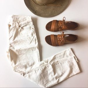 nwot//seven • white lace front jeans